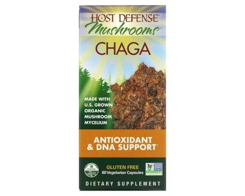 Трави Fungi Perfecti Чага, Chaga, 60 вегетаріанських капсул (FPI-03182)