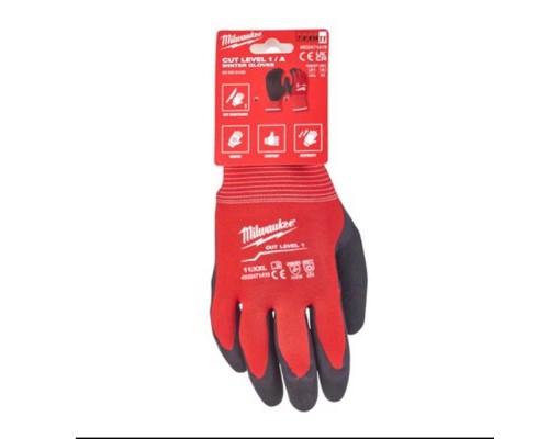 Захисні рукавиці Milwaukee з опором порізам 1 рівня, зимові, 9/L (4932471344)