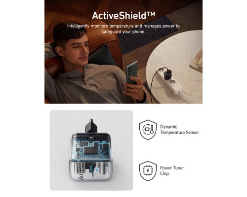Зарядний пристрій Anker PowerPort 313 - 45W PD + PPS USB-C Black (A2643G11)