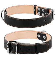 Нашийник для тварин Collar подвійний Ш 35 мм Д 48-63 см чорний (02791)