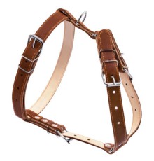 Шлея для собак Collar подвійна для середніх порід Ш 25 мм А:49-68 см В:68-80 см коричнева (06426)