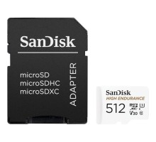 Карта пам'яті SanDisk 512GB microSDXC High Endurance UHS-I U3 V30 + SD adapter (SDSQQNR-512G-GN6IA)