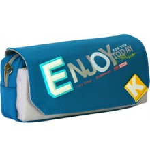 Пенал Cool For School 2 відділення з кишенею Синій (CF6920-blue)