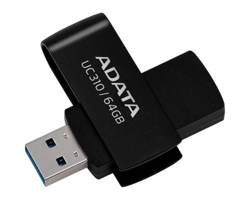 USB флеш накопичувач ADATA 64GB UC310 Black USB 3.0 (UC310-64G-RBK) 