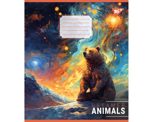 Зошит Yes Dreamer animals 36 аркушів клітинка (767061)