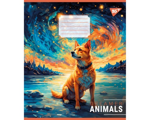 Зошит Yes Dreamer animals 36 аркушів клітинка (767061)