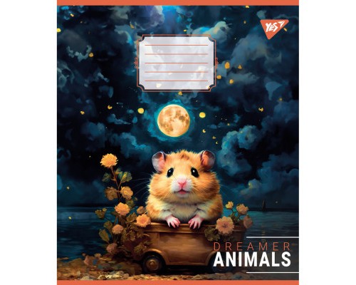 Зошит Yes Dreamer animals 36 аркушів клітинка (767061)