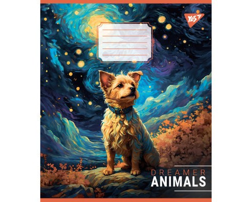 Зошит Yes Dreamer animals 36 аркушів клітинка (767061)