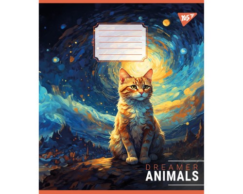 Зошит Yes Dreamer animals 36 аркушів клітинка (767061)