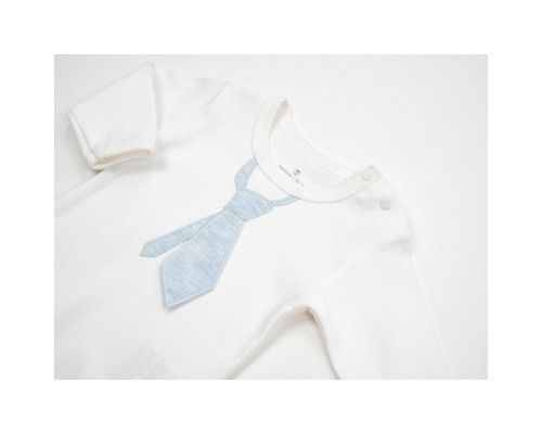 Боді дитяче Bibaby з краваткою з довгим рукавом (56434-62B-blue)