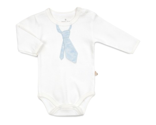 Боді дитяче Bibaby з краваткою з довгим рукавом (56434-62B-blue)