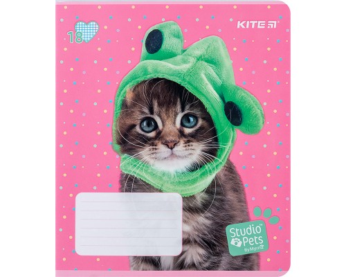 Зошит Kite Studio Pets 18 аркушів, клітинка (SP24-236)