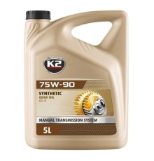 Трансмісійна олива K2 Synthetic Gear Oil GL-5 75W-90 5 л (O5565E)
