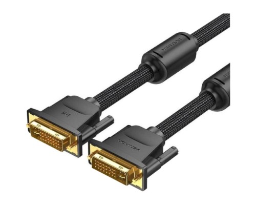 Кабель мультимедійний DVI to DVI 24+1pin 5.0m 2K 60Hz ferrite Vention (EAEBJ)