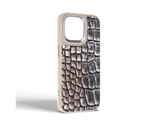Чохол до мобільного телефона Harder Glamorous Croco Apple iPhone 15 Pro Max Grey Gold (ARM76766)