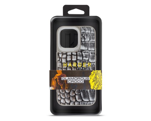 Чохол до мобільного телефона Harder Glamorous Croco Apple iPhone 15 Pro Max Grey Gold (ARM76766)