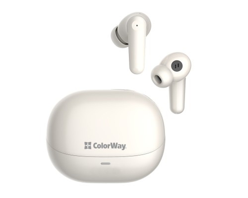 Навушники ColorWay Slim TWS-1 Earbuds Long Life Beige (CW-TWS1BE)
