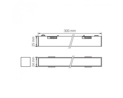 Світильник Videx LD430B 10.5W 30cm 4000K 48V Black (VL-TRMS-LD430B)