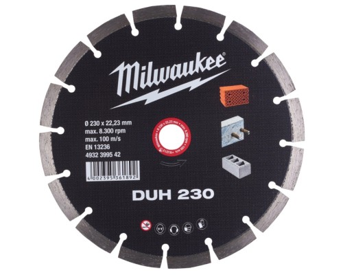 Круг відрізний Milwaukee алмазний DUH 230, 230мм (4932399542)