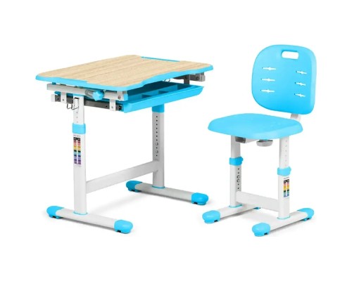 Парта зі стільцем FunDesk Piccolino III Blue-w