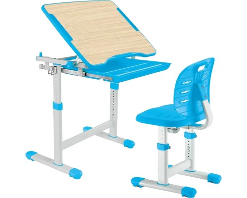 Парта зі стільцем FunDesk Piccolino III Blue-w
