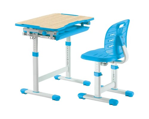 Парта зі стільцем FunDesk Piccolino III Blue-w
