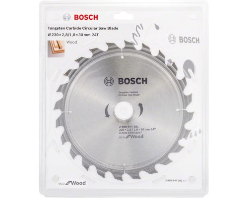 Круг відрізний Bosch пиляльний Eco for Wood 230x30-24T (2.608.644.381)