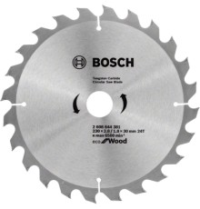 Круг відрізний Bosch пиляльний Eco for Wood 230x30-24T (2.608.644.381)