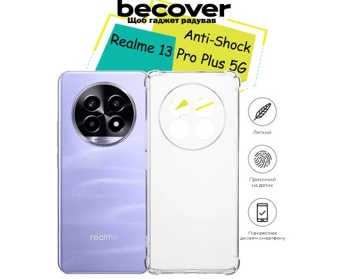 Чохол до мобільного телефона BeCover Anti-Shock Realme 13 Pro Plus 5G Clear (713156)