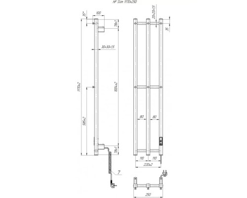 Сушарка для рушників Hygge Family Slim (3.164.045613.BM)