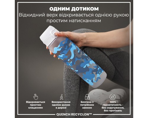 Пляшка для води ION8 OneTouch Times To Drink 1000 мл BPA Free, Camo (I8RF1000PICAMO)