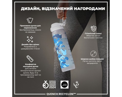 Пляшка для води ION8 OneTouch Times To Drink 1000 мл BPA Free, Camo (I8RF1000PICAMO)