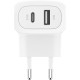 Зарядний пристрій Belkin 42W USB-C PD PPS 30W USB-A 12W white (WCB009VFWH)