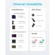 Дата кабель USB-C to USB-C 1.8m nylon 322 black Anker (A81F6G11)