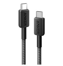 Дата кабель USB-C to USB-C 1.8m nylon 322 black Anker (A81F6G11)