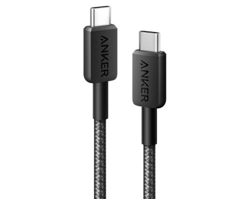 Дата кабель USB-C to USB-C 1.8m nylon 322 black Anker (A81F6G11)