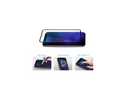 Скло захисне 2E iPhone 15 Pro Max 2.5D FCFG black (2E-IP-15PM-6.7-SMFCFG-BB)