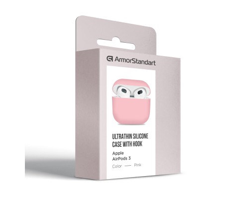 Чохол для навушників Armorstandart Ultrathin Silicone Case для Apple AirPods 3 Pink (ARM60288)