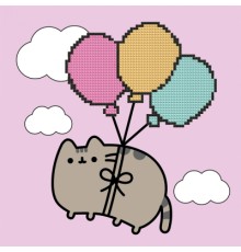 Картина по номерам Santi Пушин Політ на повітряних кульках 25х25 см з алмазною мозаїкою (954936)