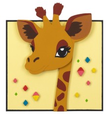 Картина по номерам Rosa Talent 3D Жираф МДФ ґрунтоване, 18х20 см (4823098543558)