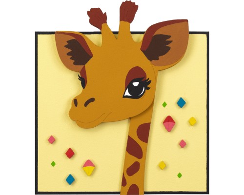 Картина по номерам Rosa Talent 3D Жираф МДФ ґрунтоване, 18х20 см (4823098543558)
