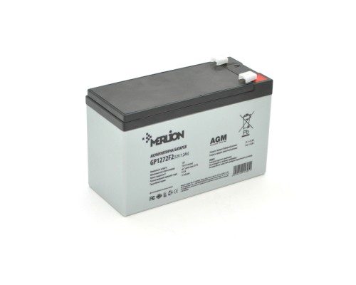 Батарея до ДБЖ Merlion GP1272F2 12V-7.2Ah (GP1272F2BW)