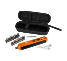 Викрутка акумуляторна Neo Tools 4in1 1.5Ah, 4.5Нм, 230об/хв, 20 біт, кейс (04-199)