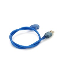 Дата кабель USB 2.0 AM/AF 0.5m transparent blue Voltronic (YT-AM/AF-0,5TBL)