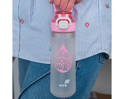 Пляшка для води Kite 760 мл, сіро-рожева (K25-1214-3)