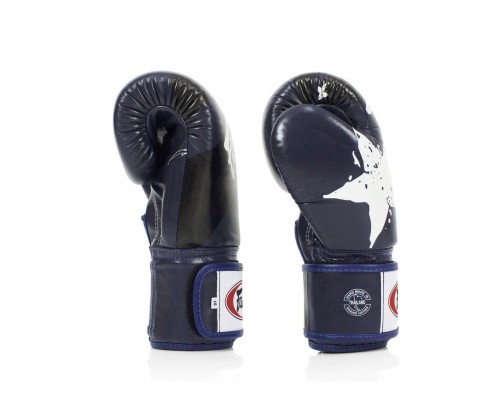 Боксерські рукавички Fairtex BGV1 Nation Print Blue 10 унцій (бинти в комплекті) (BGV1_Print_10oz_Blue)