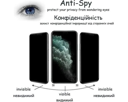 Скло захисне Drobak Anty Spy Samsung Galaxy S25 FE 5G Black (333319)