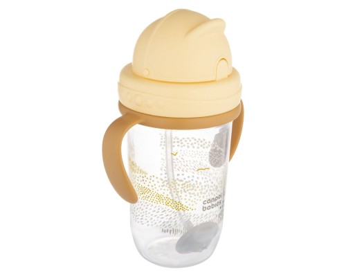 Поїльник-непроливайка Canpol babies MOUNTAINS з трубочкою і обтяжувачем, 270 мл, бежева (56/620_bei)