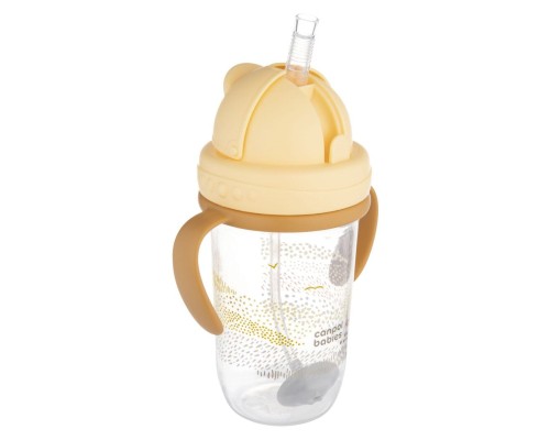 Поїльник-непроливайка Canpol babies MOUNTAINS з трубочкою і обтяжувачем, 270 мл, бежева (56/620_bei)