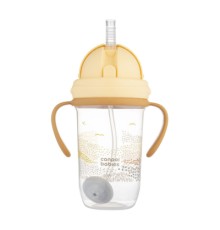 Поїльник-непроливайка Canpol babies MOUNTAINS з трубочкою і обтяжувачем, 270 мл, бежева (56/620_bei)